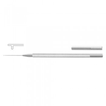 Fenzl Lens Manipulating Hook Straight With Guard Stainless Steel, 12 cm - 4 3/4" Tip Diameter 0.15 mm